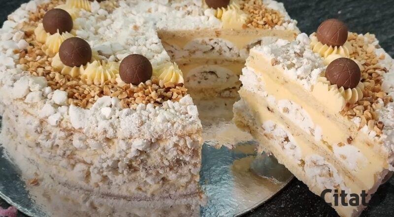 Торт "Сенаторский" с безе и песочными коржами. Вкуснейший десерт без сливок