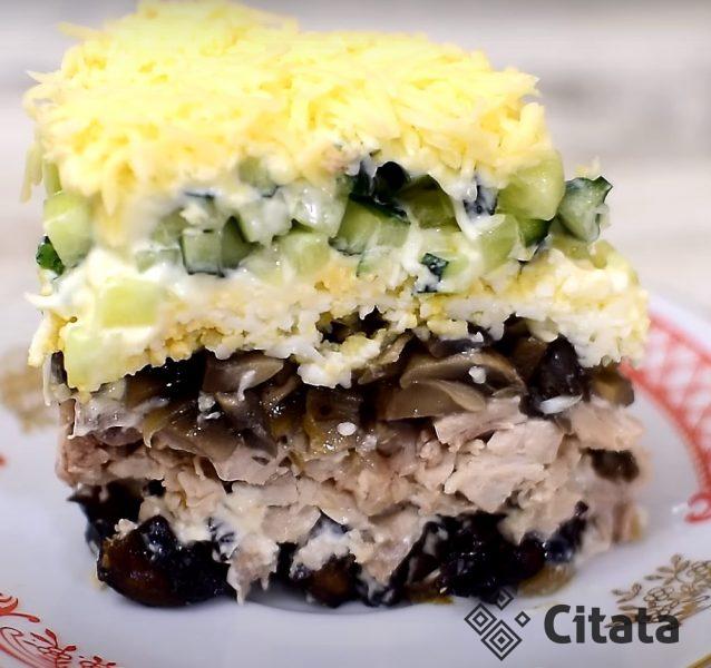 Рецепт вкусного салата на Новогодний стол. Салат "Меркурий".