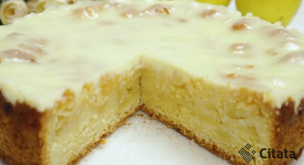 Не пирог, а сказка. Нежнейший яблочный пирог – торт. Все дело в заливке