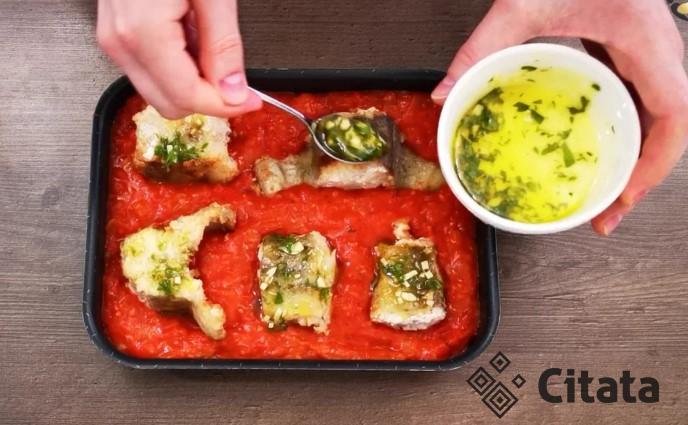 Минтай «по-провансальски», получается очень вкусно. Семье понравилось, попросили готовить так чаще