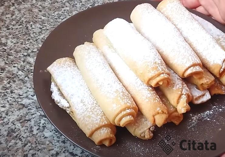 Песочные трубочки с начинкой! Всегда удачное печенье