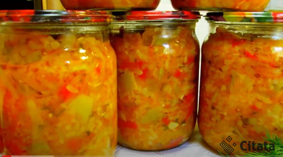 Вкусняшка на зиму! Салат с рисом и кабачками, невероятно вкусно