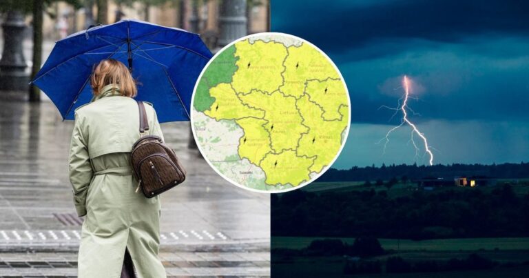 Lietuvoje laukia audringi orai: stipri perkūnija ir gūsingas vėjas smogs keliems regionams